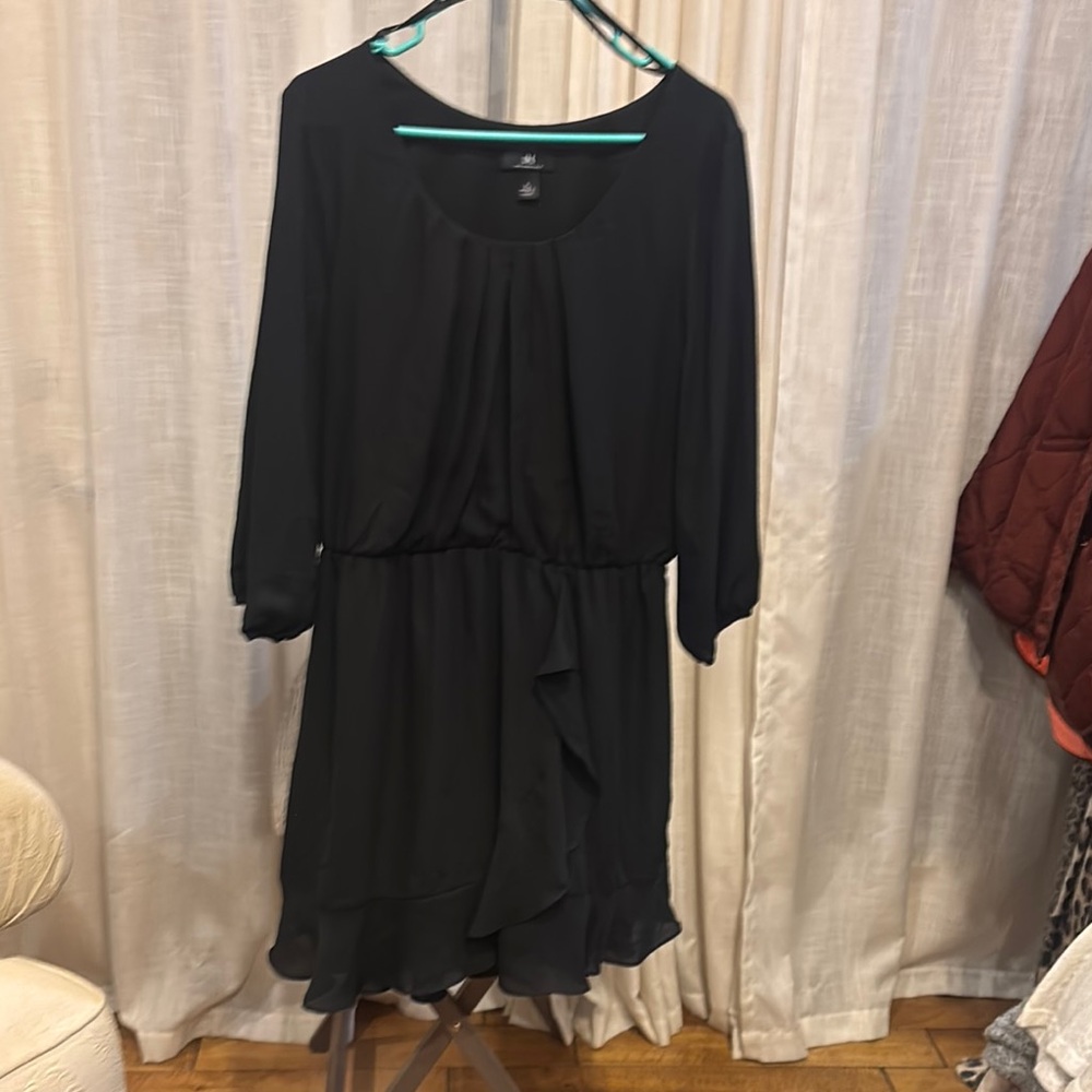 I.N. San Francisco Black Pleated Smocked Sundress